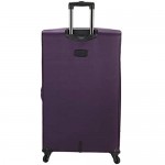 Travelers Club Business Class Expandable Spinner Luggage Premium Purple Checked-Extra Large 32-Inch