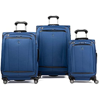 Travelpro Autopilot 2.0 Softside Expandable Spinner Luggage  Midnight Blue  3-Piece Set  (21/25/29)