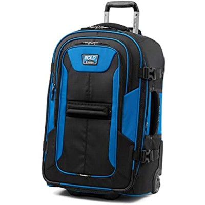 Travelpro Bold-Softside Expandable Rollaboard Upright Luggage  Blue/Black  Checked-Medium 25-Inch