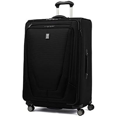 Travelpro Crew 11-Softside Expandable Luggage with Spinner Wheels  Black  Checked-Large 29-Inch