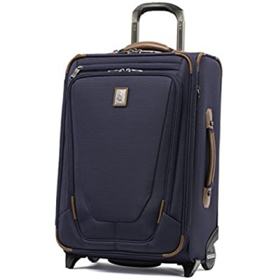 Travelpro Crew 11-Softside Expandable Rollaboard Upright Luggage  Blue  Carry-On 22-Inch