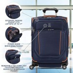 Travelpro Crew Versapack-Softside Expandable Spinner Wheel Luggage Patriot Blue Carry-On 21-Inch