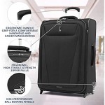 Travelpro Maxlite 5-Softside Lightweight Expandable Upright Luggage Black Checked-Medium 26-Inch