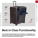 TUMI - Alpha 3 Short Trip Expandable 4 Wheeled Packing Case Suitcase - Rolling Luggage for Men and Women - Anthracite
