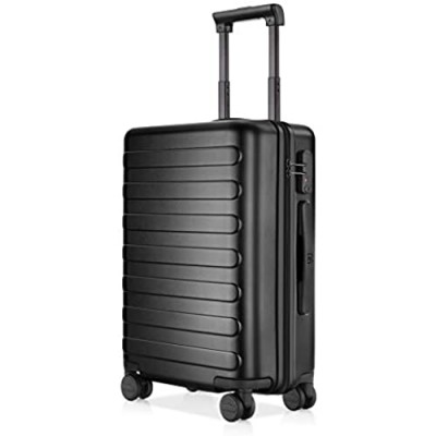 [Upgraded] NinetyGo Carry on Luggage with Convenient Brake System  Lightweight Hardshell Suitcase with Wheels and TSA Lock  Easy Maneuverability & Stylish Details Design (20-Inch Black)