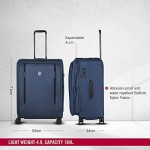 Victorinox WT 6.0 Softside Spinner Luggage Blue Checked-Large (27)