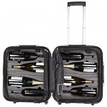 VinGardeValise - Up to 8 Bottles & All Purpose Wine Travel Suitcase (Silver)