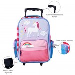 Wildkin Kids Rolling Suitcase for Boys & Girls Suitcase for Kids Measures 16 x 11.5 x 6 Inches Kids Luggage is Carry-On Size Perfect for School & Overnight Travel BPA-free (Unicorn)