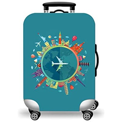 WUJIAONIAO Travel Luggage Cover Spandex Suitcase Protector Washable Baggage Covers (XL (for 29--32 inch luggage  Go Travel)