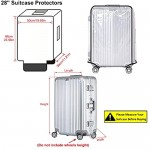 Yotako Clear PVC Suitcase Cover Protectors 28 Inch Luggage Cover for Wheeled Suitcase (28''(25.98''H x 19.68''L x 11.81''W))