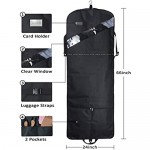 66'' Tri-fold Extra Long Dress Garment Bag Premium & Breathable Tear-resistant Hanging Suit Cover for Travel and Storage