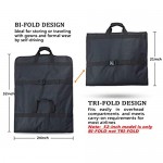 66'' Tri-fold Extra Long Dress Garment Bag Premium & Breathable Tear-resistant Hanging Suit Cover for Travel and Storage