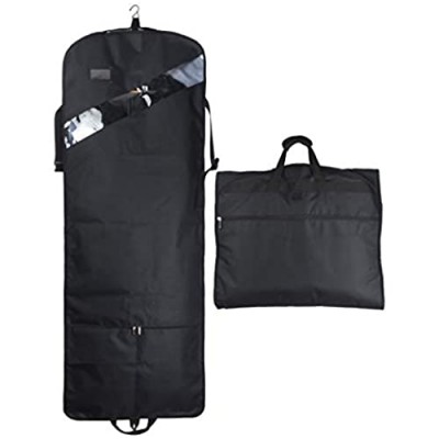 66'' Tri-fold Extra Long Dress Garment Bag  Premium & Breathable Tear-resistant Hanging Suit Cover for Travel and Storage