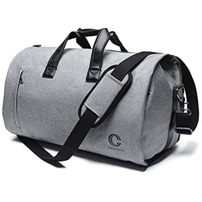 ACSTEP 2 in 1 Travel Suit Bag  45L Garment Bags for Travel Waterproof Duffle Travel Foldable Flight Bag Grey