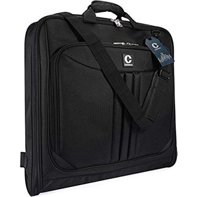 ACSTEP UPGRADE Suit Carry On Garment Bag for Travel Foldable Flight Bag for Business Trips With Shoulder Strap