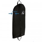 Bags for Less Black Suit and Dress Travel and Storage Garment Bag Durable Rip Resistant Repellent Breathable Material 24 inch x 42 inch Practical Clear Square ID Window Pocket
