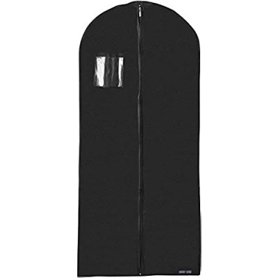 Bags for Less New Breathable 54 inch Suit and Dress Black Garment Bag Cover Hanging Carrier for Storage and Travel