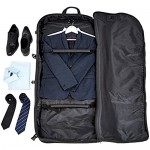 Basics Premium Tri-Fold Travel Hanging Garment Bag - 22.5 Inch Black