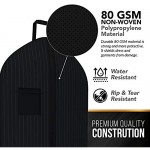 Black Suit Garment Travel Bags -ID Tag Window Durable Heavy Duty Lightweight