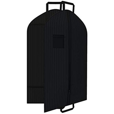 Black Suit Garment Travel Bags -ID Tag Window  Durable Heavy Duty  Lightweight