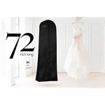 Black Wedding Dress and Long Gown Garment Bag | Travel + Storage | 72 In 10 In Gusset Breathable