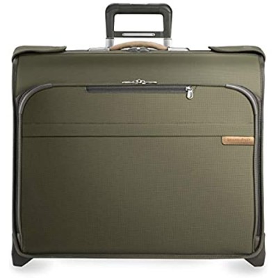 Briggs & Riley Baseline-Softside Carry-On Deluxe 2-Wheel Garment Bag  Olive  One SIze