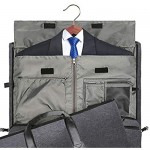 Convertible Garment Bag with Shoulder Strap Modoker Carry on Garment Duffel Bag for Men Women - 2 in 1 Hanging Suitcase Suit Travel Bags (Black)