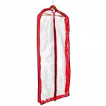 DALIX 60 Large Clear Garment Bag in Red