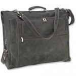 David King & Co. Distressed Leather Garment Bag Grey One Size