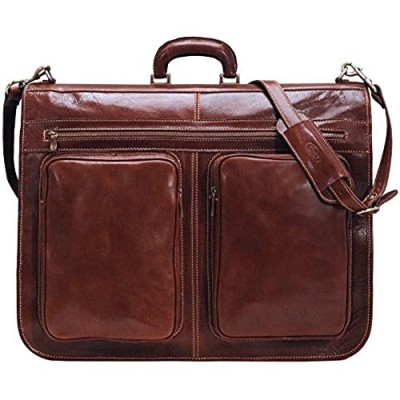 Floto Luggage Venezia Garment Bag Suitcase  Vecchio Brown  Large