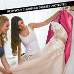 Garment Bag For Wedding Dresses – Bridal Gown Long Dress - 72”x24” 10” Gusset