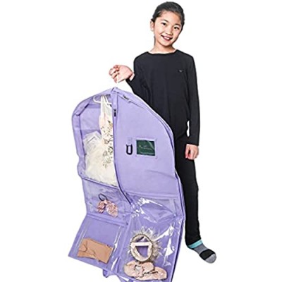 Kendall Country Kids Garment Bags Costume Bag with Pockets Easy Organization for Dancers  Recitals  Competition  Beauty Pageants  Gymnasts  Travel and More