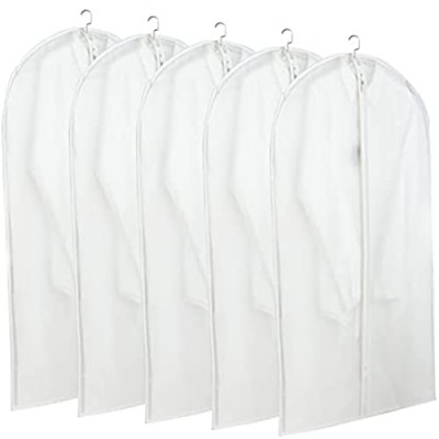 MARMINS 5 Pack Garment Bags for Skirt  23.3'' X 43'' Suit Bag for Storage  Lightweight Full Zipper Hanging Translucent Clothes Bags