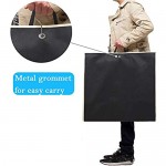 MISSLO 43 Gusseted Travel Garment Bag with Accessories Zipper Pocket Breathable Suit Garment Cover for Shirts Dresses Coats Black