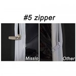 MISSLO Breathable 54 Long Suit Dress Black Garment Bag Gusseted 2 Pack