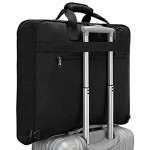 Modoker Suit Luggage Garment Bag with Shoulder Strap Suit Carry on Bag Hanging Suitcase Black Garment Bags for Men Women Business Travel
