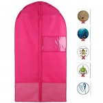Nimiman Costume Garment Bag with Pockets for Dance Competitions Garment Bags Storage Hanging Breathable Garment Covers Bag (rose S)
