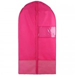 Nimiman Costume Garment Bag with Pockets for Dance Competitions Garment Bags Storage Hanging Breathable Garment Covers Bag (rose S)
