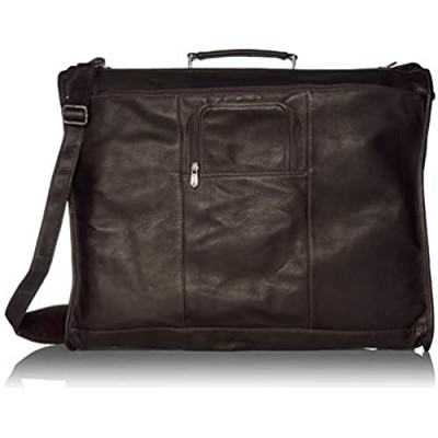 Piel Leather Elite Garment Bag  Chocolate  One Size