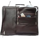 Piel Leather Executive Expandable Garment Bag Chocolate One Size