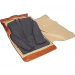 Piel Leather Tri-fold Garment Bag Saddle One Size