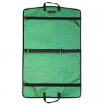 RGA Garment Bag for Travel (Green) – Breathable Carrier Bag w/Top Handles for Suits & Coats – 40” Heavy Duty Garment Bag w/Adjustable Shoulder Strap Black Trim & Zippers 25.25” W x 40 H
