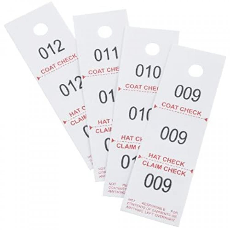 Safco Products 4249NC Three-Part Coat Room Checks (1 Pack) White