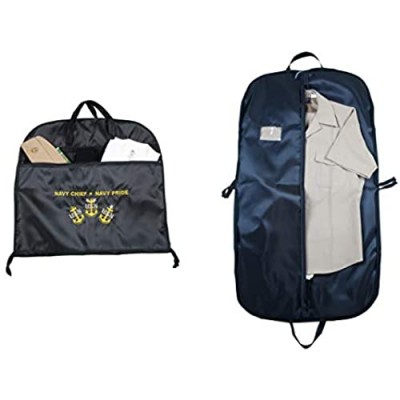 US NAVY CHIEF NAVY PRIDE Garment Bag CPO Embroidered Logo Promotion Pinning Gift Uniform Storage