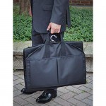 WallyBags Carry On Tri-Fold Travel Garment Bag for Suits and Dresses Black w/Lining 48-inch