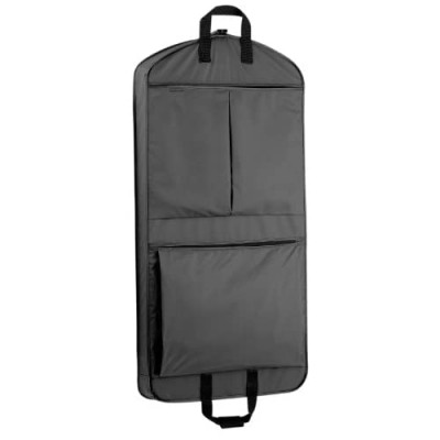 WallyBags Extra Capacity Travel Garment Bag with Pockets  Black  45-inch