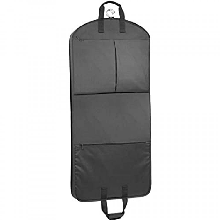 WallyBags Extra Capacity Travel Garment Bag with Pockets Black 52-inch