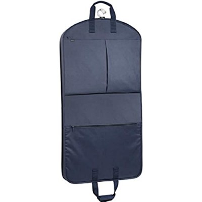 WallyBags Extra Capacity Travel Garment Bag with Pockets  Navy  45-inch