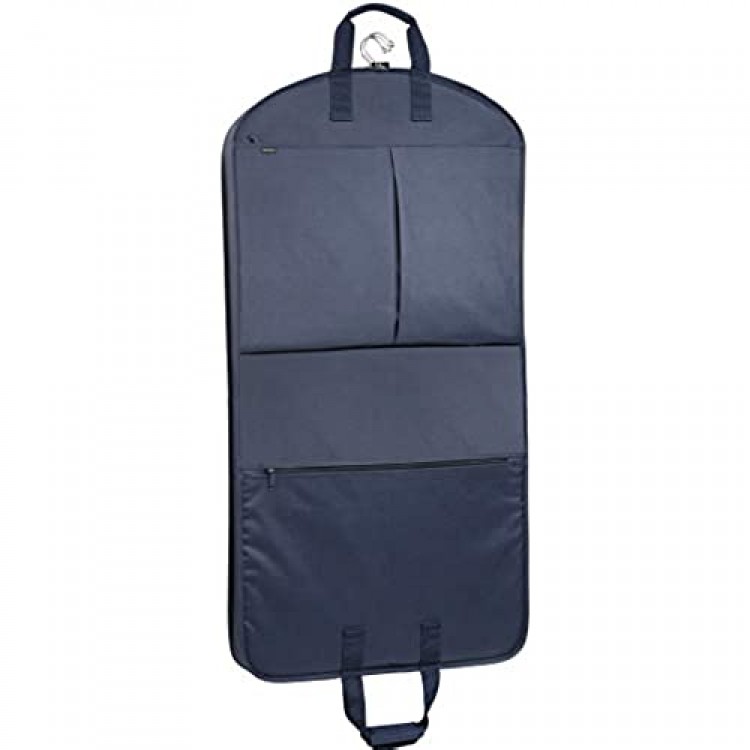 WallyBags Extra Capacity Travel Garment Bag with Pockets Navy 45-inch