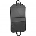 WallyBags Heavy Duty Travel Garment Bag with Pockets Black 40-inch